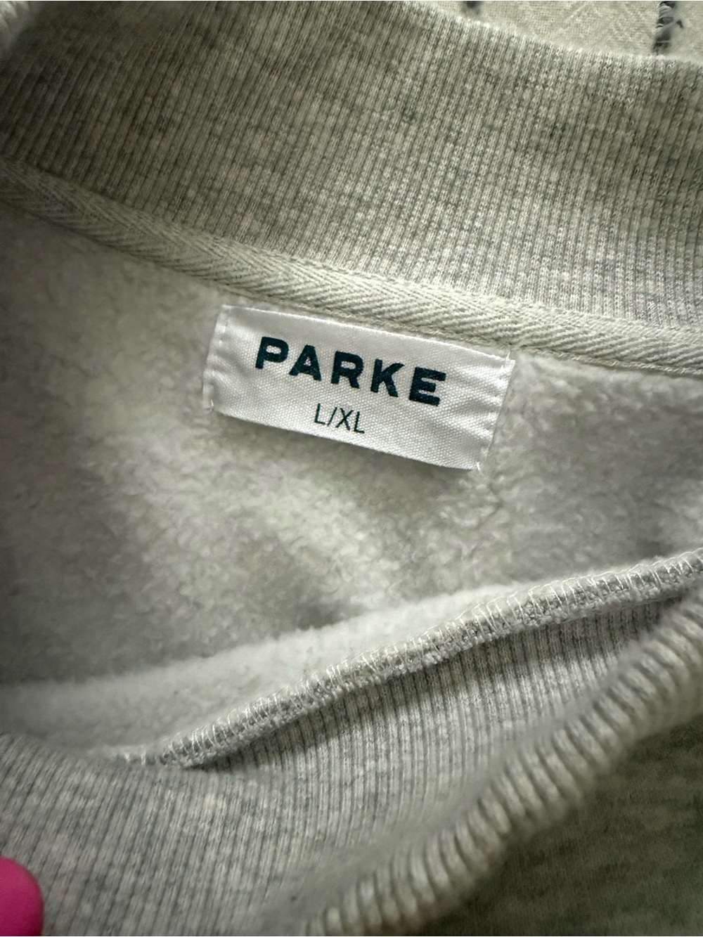 PARKE Varsity Mock neck Sweatshirt in Metallic - Picture 3 of 3